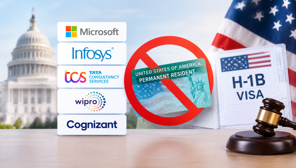H-1B Green Card Suspension Microsoft TCS Infosys Hit